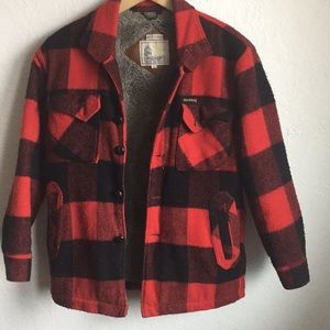 Vintage Mustang buffalo plaid deep carpet sherpa S